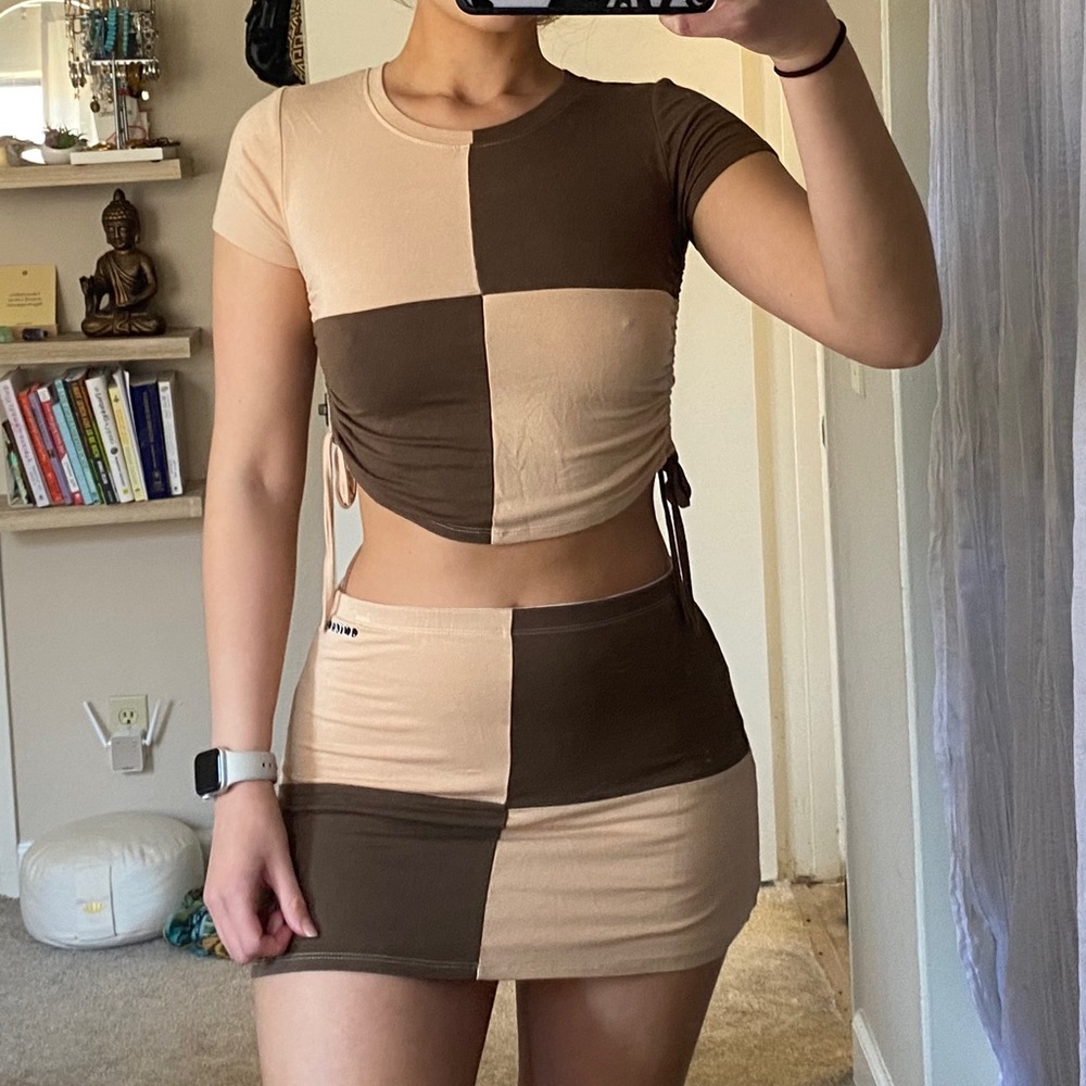 O-Mighty Color Block Mini Skirt Set - Picture 5 of 6